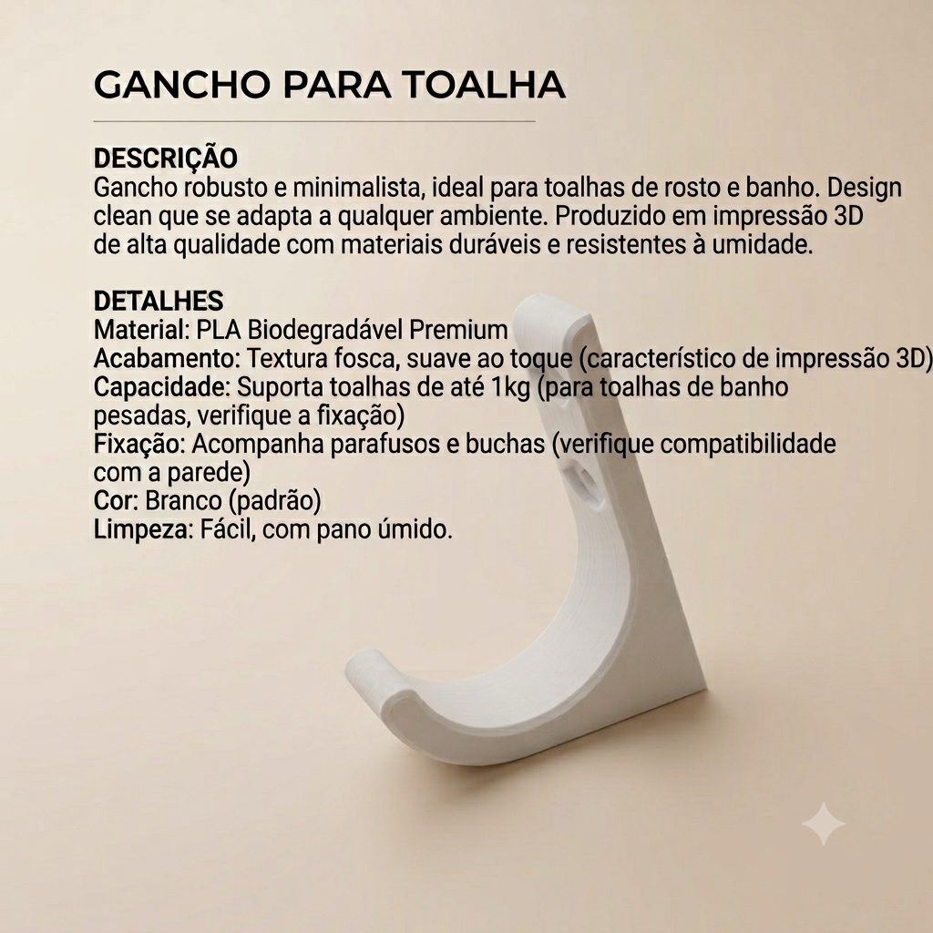 Gancho de Toalha - descrição
