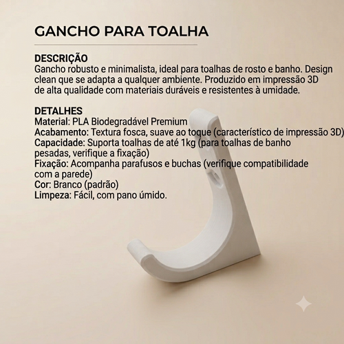 Gancho de Toalha - descrição