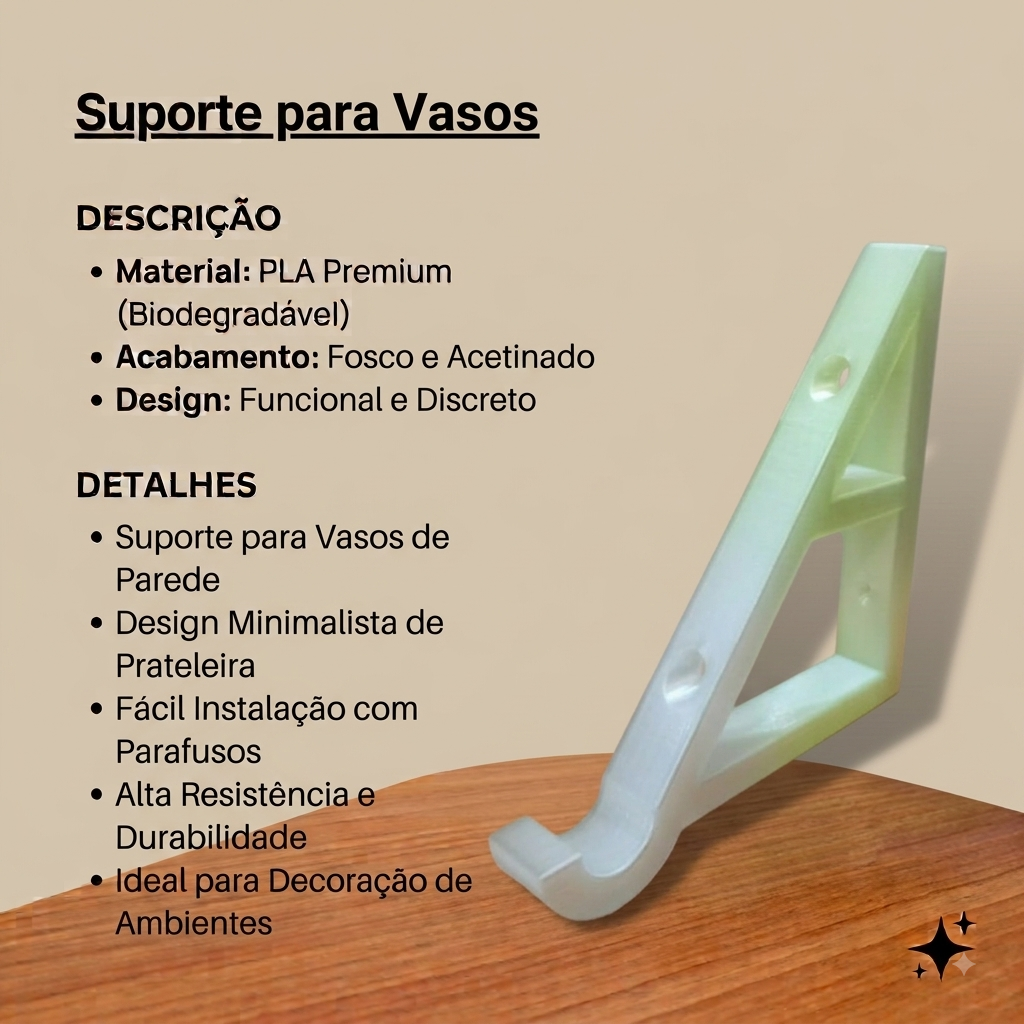 Suporte para Vasos - Informações do produto