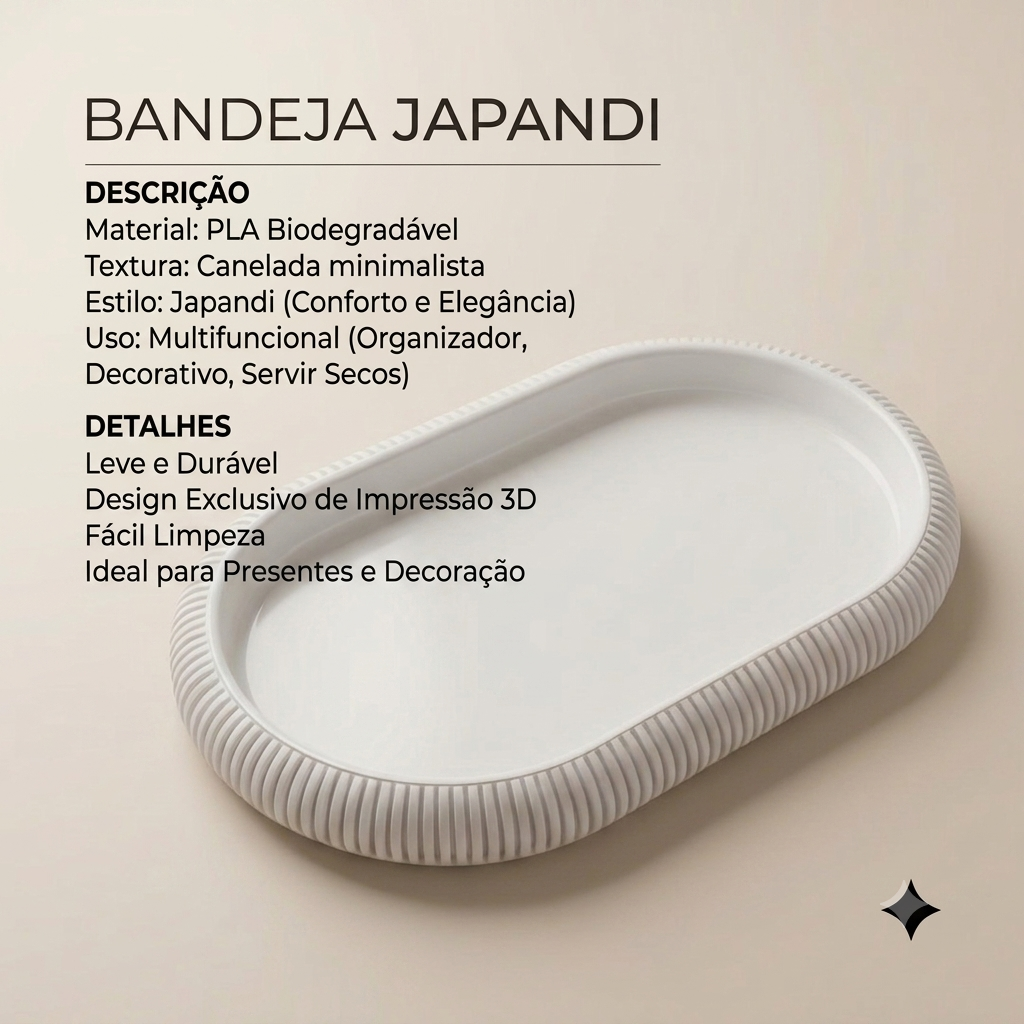 Bandeja Decorativa - Japandi